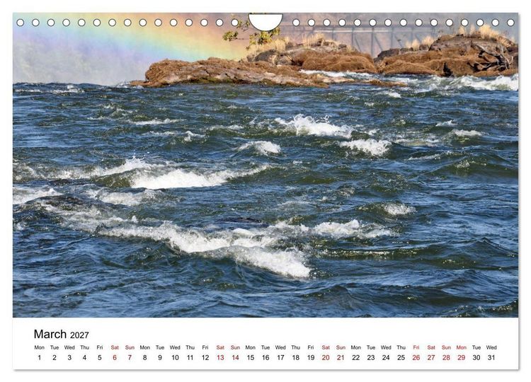 Produktbild: World natural heritage Victoria Falls - The smoke that thunders (Wall Calendar 2027 DIN A4 landscape), CALVENDO 12 Month Wall Calendar