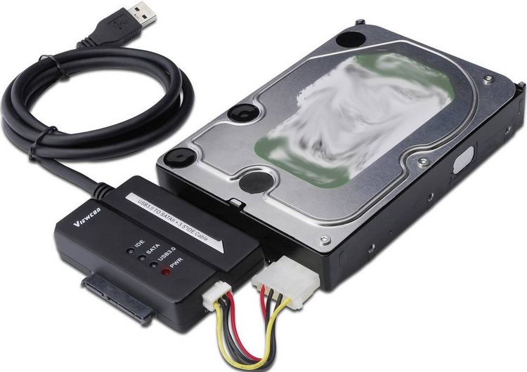 Produktbild: Digitus Festplatten Adapter [1x USB 3.2 Gen 1 Stecker A (USB 3.0) - 1x SATA-Kombi-Buchse 7+15pol., IDE-Buchse 40pol., IDE-Buchse 44pol.] 0.50 m