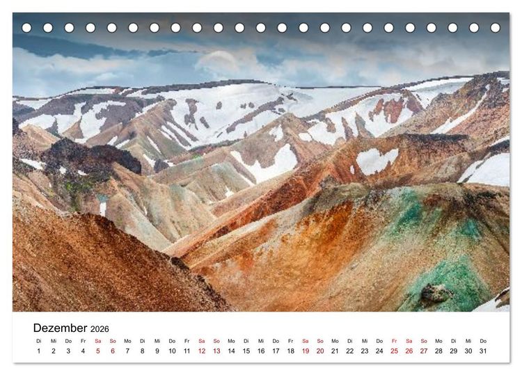 Produktbild: Island - Elemente der Natur (Tischkalender 2026 DIN A5 quer), CALVENDO Monatskalender