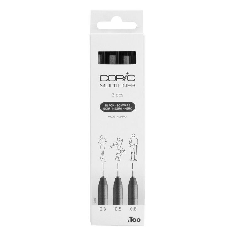 Produktbild: Copic Multiliner-Set schwarz 0.3mm/0.5mm/0.8mm 3 St&uuml;ck