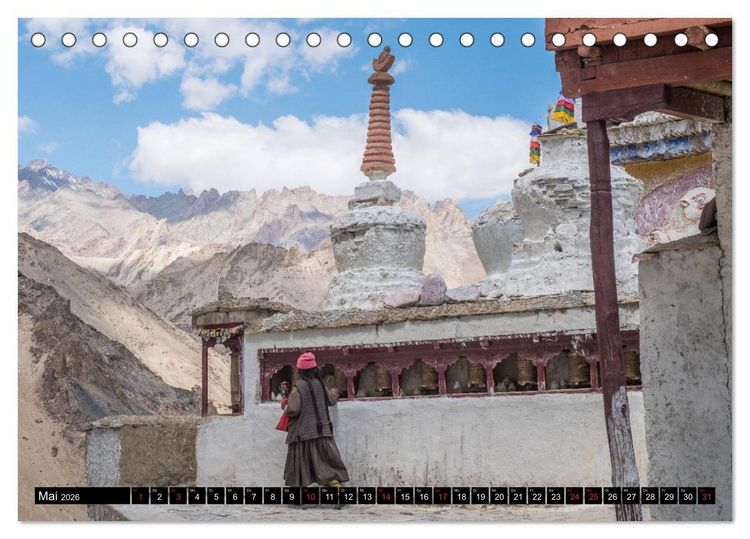Produktbild: Ladakh - Buddhistische Kl&ouml;ster (Tischkalender 2026 DIN A5 quer), CALVENDO Monatskalender