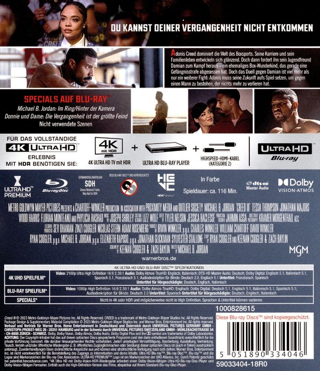Produktbild: Creed 3: Rocky's Legacy (4K Ultra HD) (+ Blu-ray)