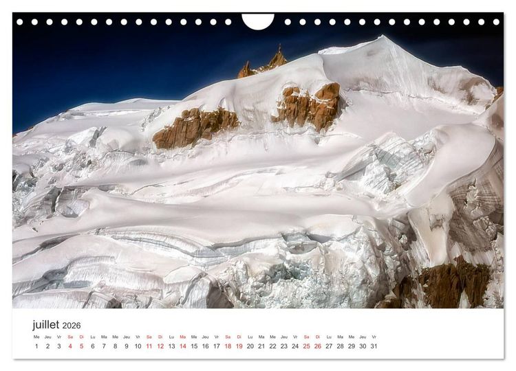Produktbild: Paysages Le massif du Mont-Blanc (Calendrier mural 2026 DIN A4 vertical), CALVENDO calendrier mensuel