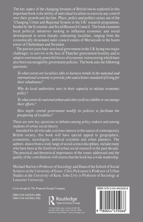 Produktbild: Place, Policy and Politics
