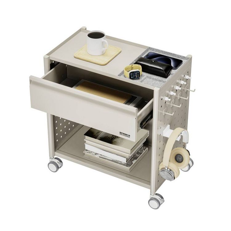 Produktbild: SpeaKa Professional Rollcontainer Hellbraun (B x H x T) 300 x 545 x 500 mm Anzahl der Schubf&auml;cher: 1 SP-13660888 SP-MCT03-03 1 St.