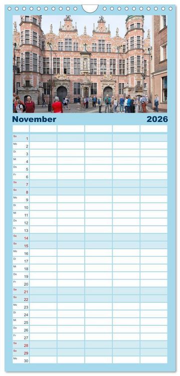 Produktbild: Familienplaner 2026 - Besucht mal wieder Danzig mit 5 Spalten (Wandkalender, 21 x 45 cm) CALVENDO