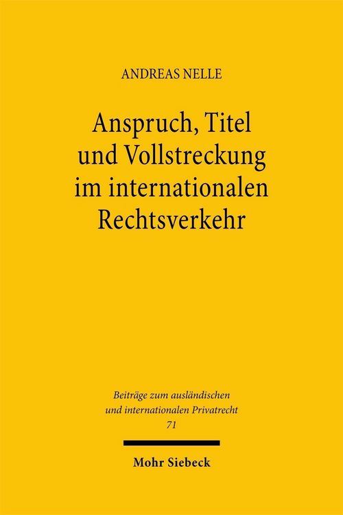 Produktbild: Anspruch, Titel und Vollstreckung im internationalen Rechtsverkehr