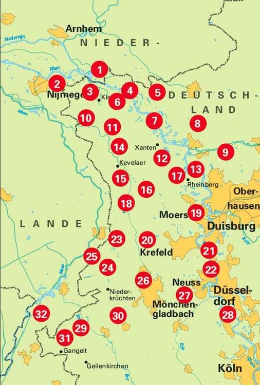 Produktbild: BVA RadLandLust Niederrhein, 32 Lieblingstouren mit Knotenpunkten