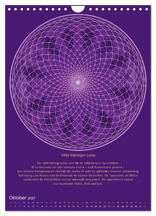 Produktbild: Heilige Geometrie und Bilder der Neuen Zeit (Wandkalender 2027 DIN A4 hoch), CALVENDO Monatskalender