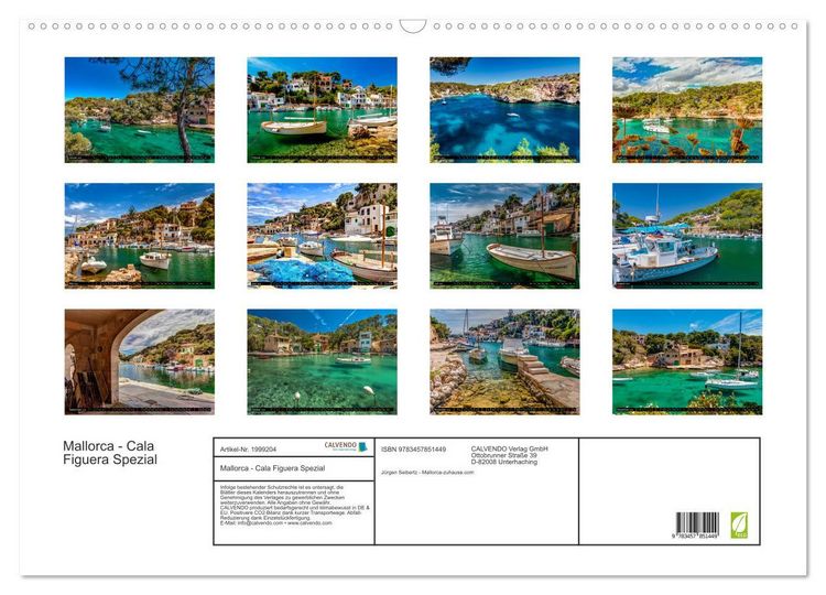 Produktbild: Mallorca - Cala Figuera Spezial (Wandkalender 2026 DIN A2 quer), CALVENDO Monatskalender