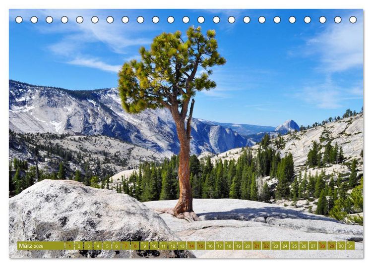 Produktbild: Erlebe mit mir die Landschaft des Yosemite Nationalpark (Tischkalender 2026 DIN A5 quer), CALVENDO Monatskalender