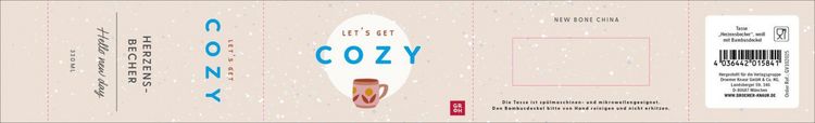 Produktbild: COZY Tasse mit Bambusdeckel (wei&szlig;)