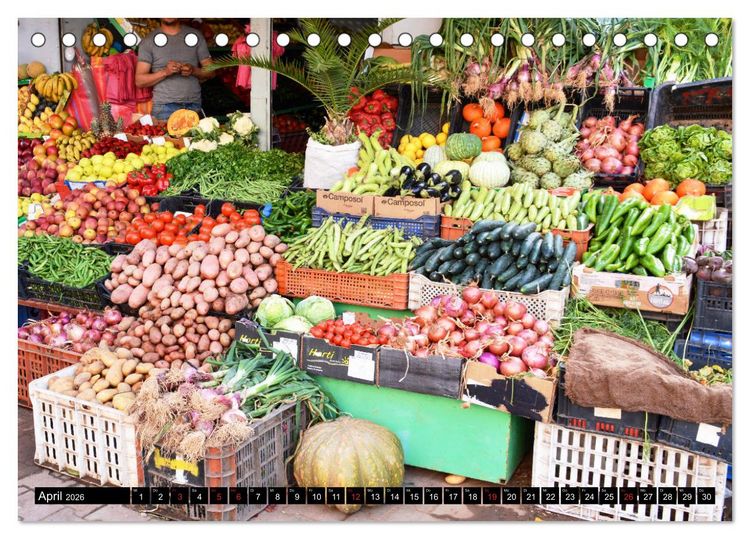 Produktbild: Exotische M&auml;rkte (Tischkalender 2026 DIN A5 quer), CALVENDO Monatskalender