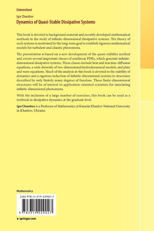 Produktbild: Dynamics of Quasi-Stable Dissipative Systems
