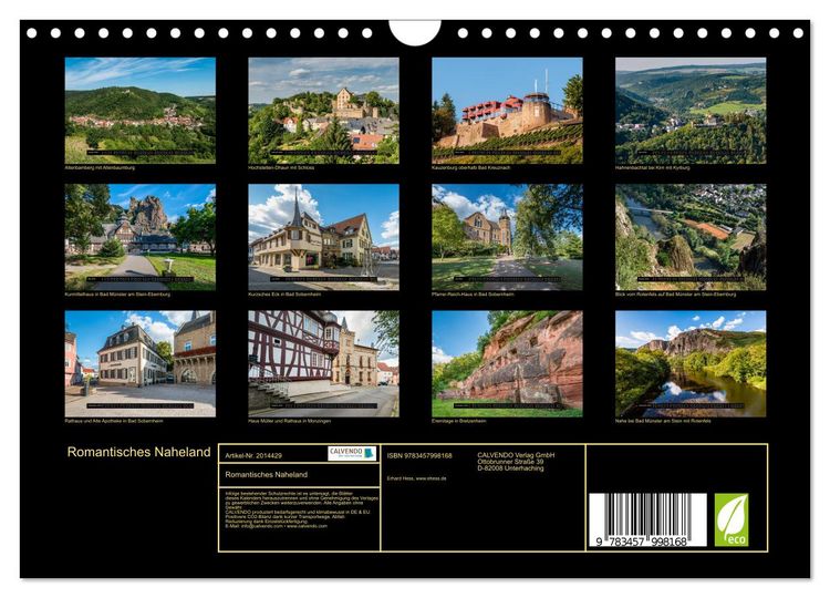 Produktbild: Romantisches Naheland (Wandkalender 2026 DIN A4 quer), CALVENDO Monatskalender
