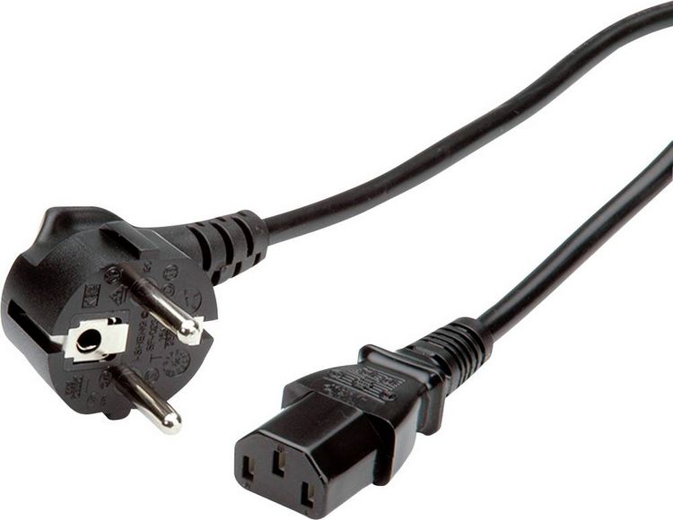 Produktbild: Roline 19.08.1030 Strom Verbindungskabel Schwarz 3.00m