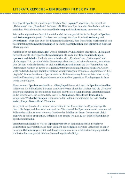 Produktbild: Epochen der deutschen Literatur