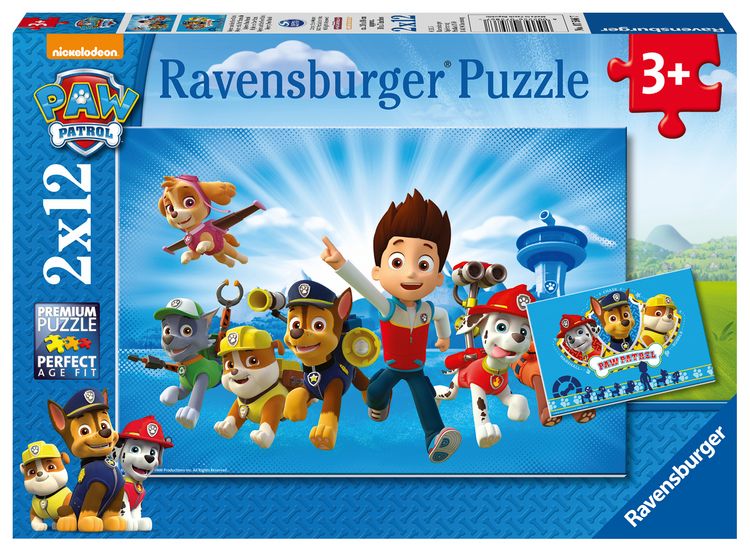 Produktbild: Puzzle Ravensburger PAW: Ryder und die Paw Patrol 2 X 12 Teile
