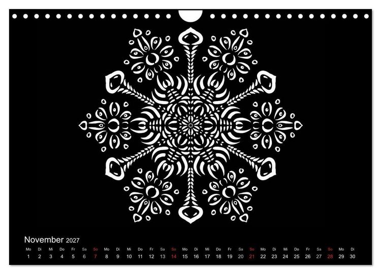 Produktbild: Entspannung und Ruhe durch Mandalas (Wandkalender 2027 DIN A4 quer), CALVENDO Monatskalender