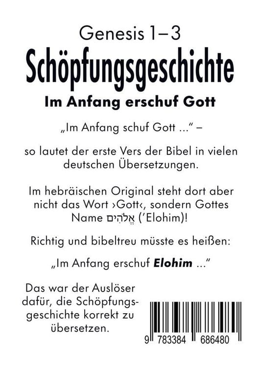 Produktbild: Sch&ouml;pfungsgeschichte