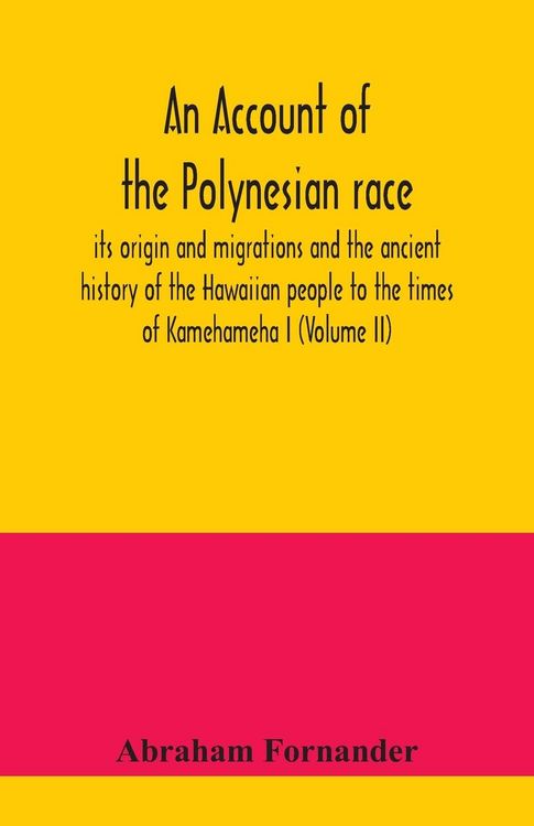 Produktbild: An account of the Polynesian race