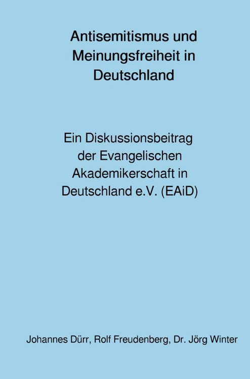 Produktbild: Antisemitismus und Meinungsfreiheit in Deutschland