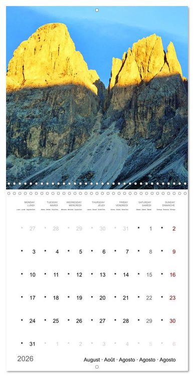 Produktbild: Dolomites Moments in the light (Wall Calendar 2026 12 &times; 12 Inch) CALVENDO 12 Month Wall Calendar