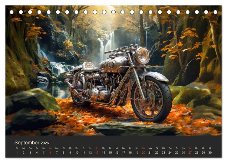 Produktbild: Steampunk Motorr&auml;der (Tischkalender 2026 DIN A5 quer), CALVENDO Monatskalender