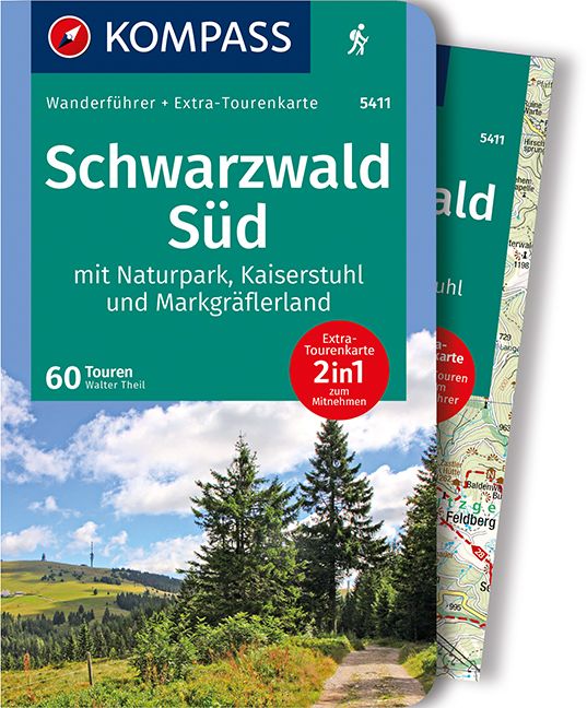 Produktbild: KOMPASS Wanderf&uuml;hrer Schwarzwald S&uuml;d mit Naturpark, Kaiserstuhl und Markgr&auml;flerland