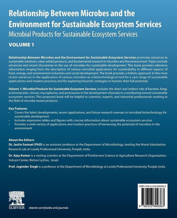 Produktbild: Relationship Between Microbes and the Environment for Sustainable Ecosystem Services, Volume 1