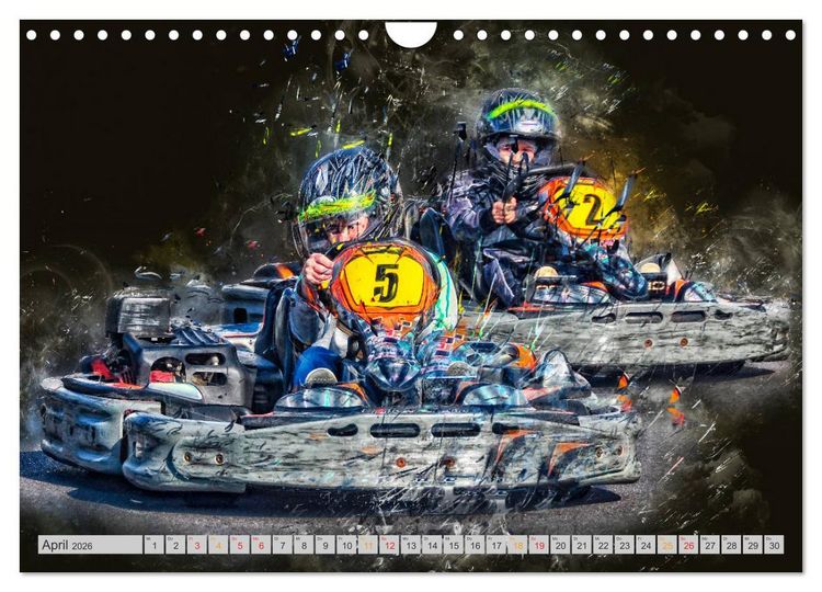 Produktbild: GoKart - extrem cool (Wandkalender 2026 DIN A4 quer), CALVENDO Monatskalender
