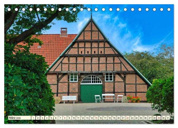 Produktbild: Baukunst Fachwerk (Tischkalender 2026 DIN A5 quer), CALVENDO Monatskalender