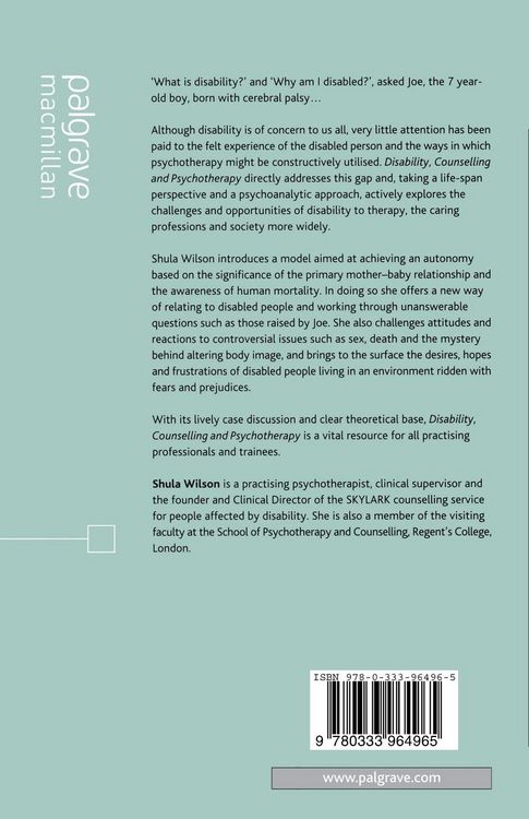Produktbild: Disability, Counselling and Psychotherapy