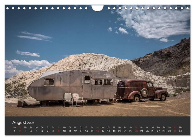 Produktbild: Vergessene Zeitzeugen entlang der Route 66 (Wandkalender 2026 DIN A4 quer), CALVENDO Monatskalender