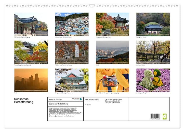 Produktbild: S&uuml;dkoreas Herbstf&auml;rbung (Wandkalender 2026 DIN A2 quer), CALVENDO Monatskalender