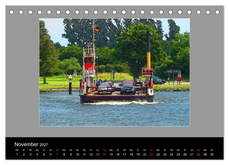 Produktbild: Am Nord- Ostsee-Kanal (Tischkalender 2027 DIN A5 quer), CALVENDO Monatskalender