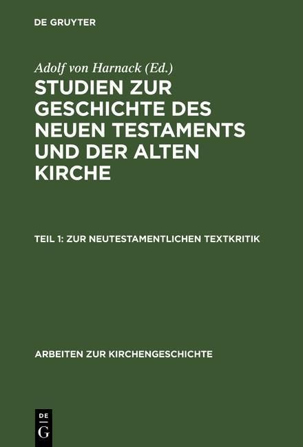 Produktbild: Zur neutestamentlichen Textkritik