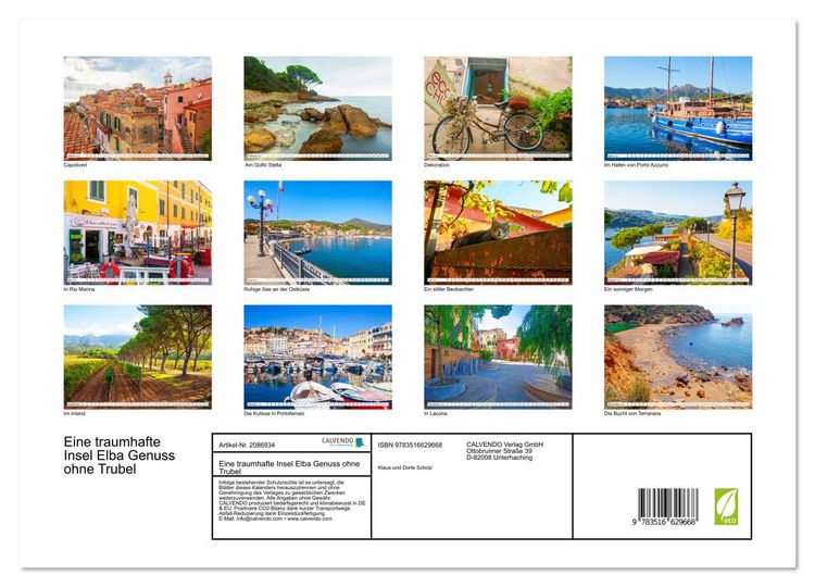 Produktbild: Eine traumhafte Insel Elba Genuss ohne Trubel (hochwertiger Premium Wandkalender 2026 DIN A2 quer), Kunstdruck in Hochglanz
