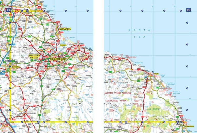 Produktbild: A-Z Maps: Great Britain A-Z Handy Road Atlas 2024 (A5 Spiral