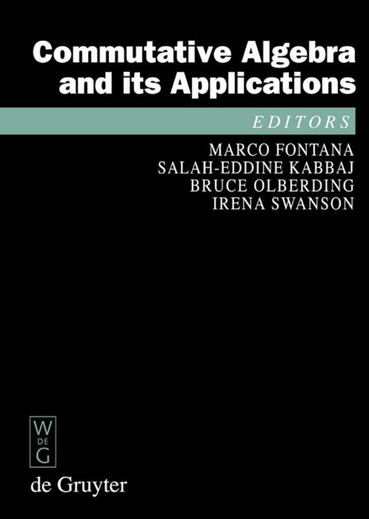Produktbild: Commutative Algebra and its Applications