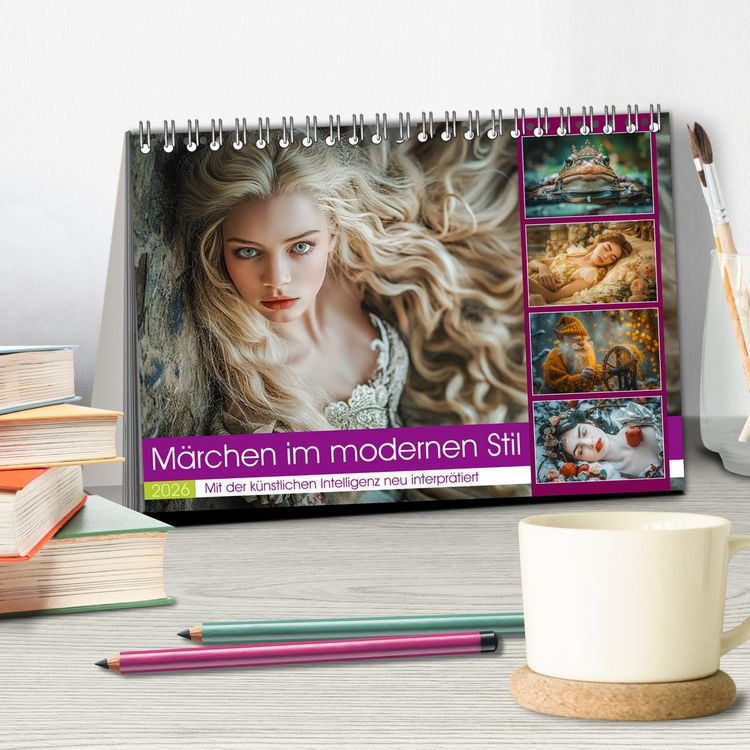 Produktbild: M&auml;rchen im modernen Stil (Tischkalender 2026 DIN A5 quer), CALVENDO Monatskalender