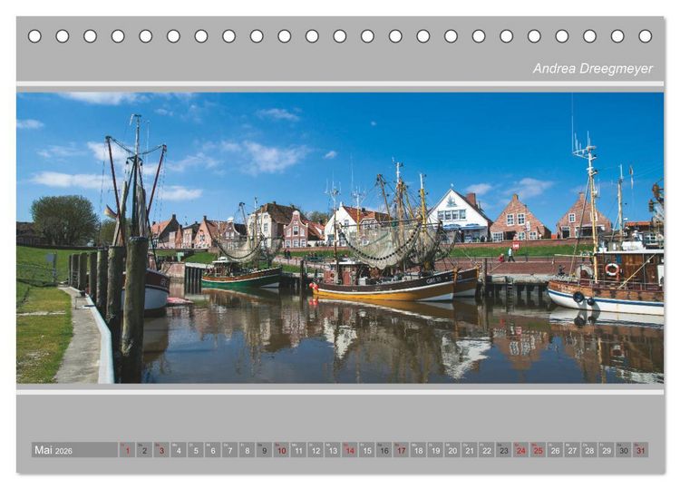 Produktbild: Greetsiel-Panorama (Tischkalender 2026 DIN A5 quer), CALVENDO Monatskalender