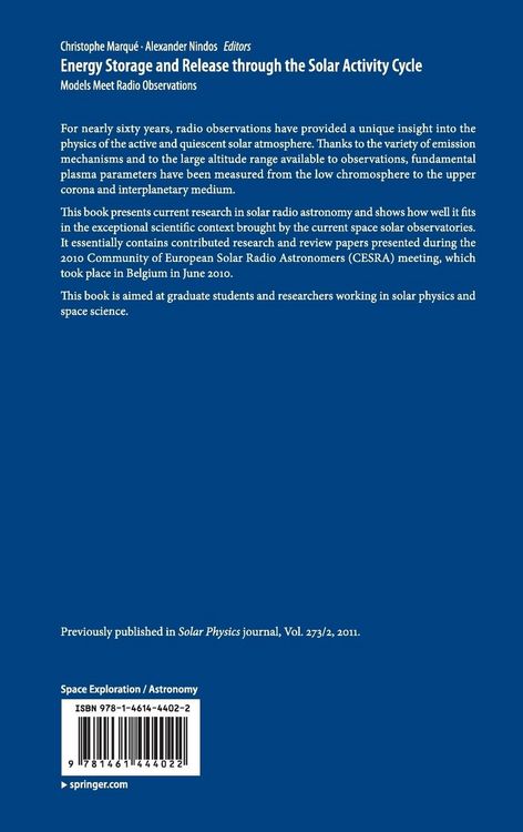Produktbild: Energy Storage and Release through the Solar Activity Cycle
