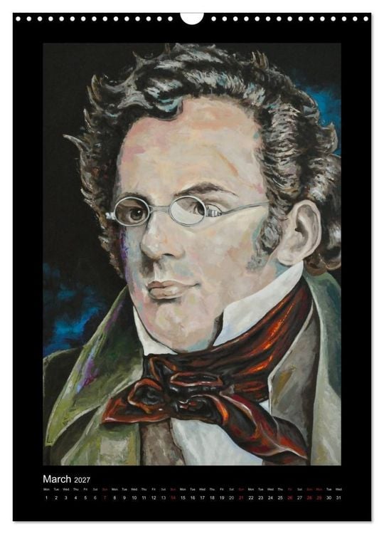 Produktbild: Pop Art Famous composers (Wall Calendar 2027 DIN A3 portrait), CALVENDO 12 Month Wall Calendar