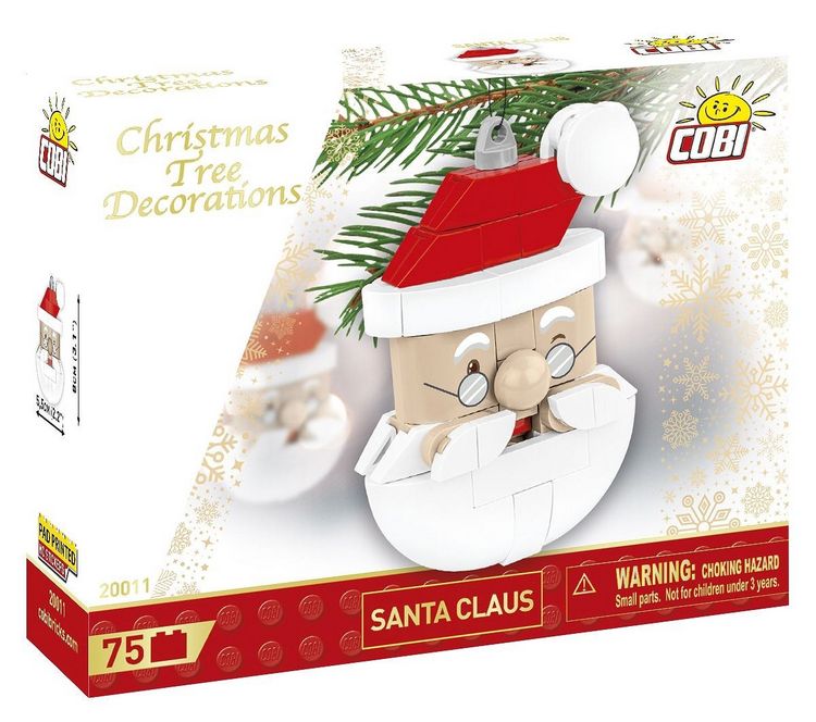 Produktbild: COBI 20011 - Weihnachtsmann, Christbaumschmuck, Bausatz 75 Klemmbausteine