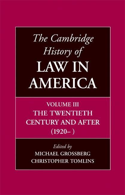 Produktbild: The Cambridge History of Law in America
