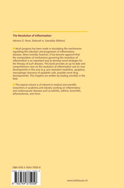 Produktbild: The Resolution of Inflammation