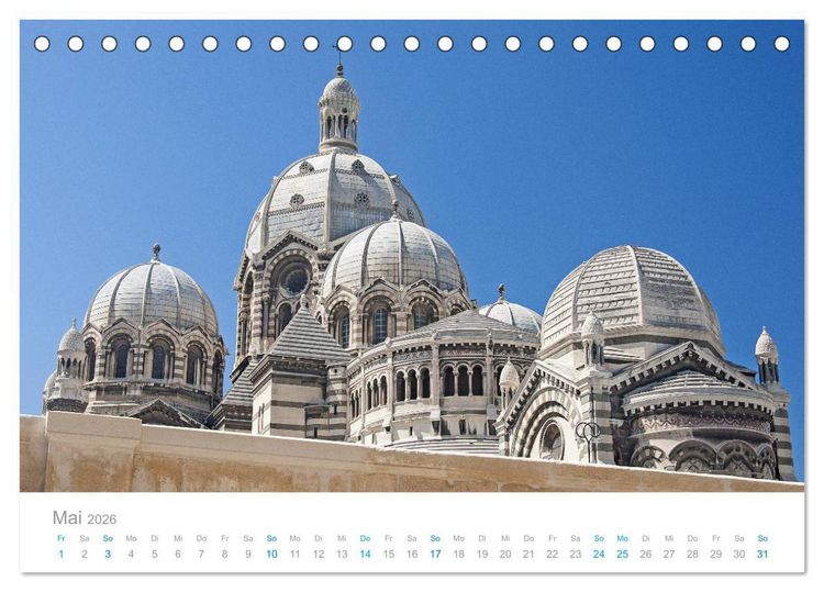 Produktbild: Marseille Maritime Metropole (Tischkalender 2026 DIN A5 quer), CALVENDO Monatskalender