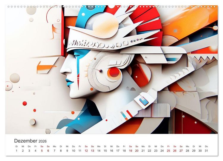 Produktbild: Die Farben des Origami (Wandkalender 2026 DIN A2 quer), CALVENDO Monatskalender