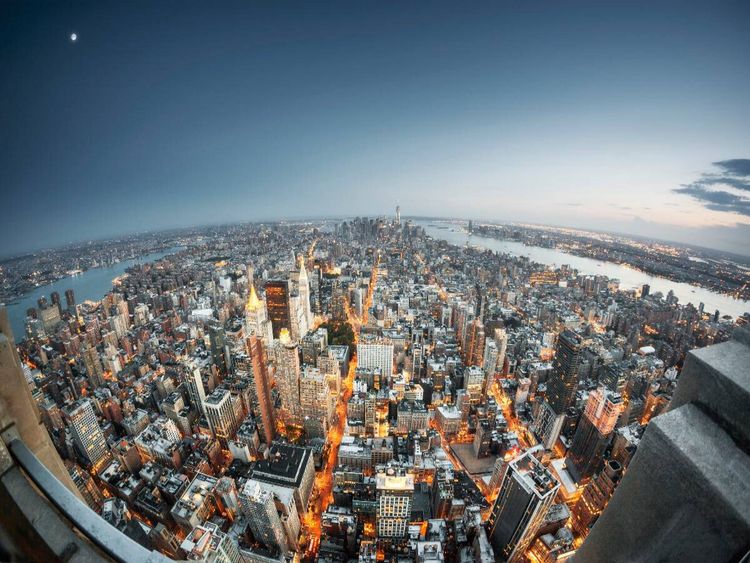 Produktbild: CALVENDO Puzzle New York City bei Nacht | 1000 Teile Lege-Gr&ouml;&szlig;e 64x48cm Foto-Puzzle f&uuml;r gl&uuml;ckliche Stunden